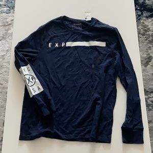 Navy 100% Cotton long sleeve shirt